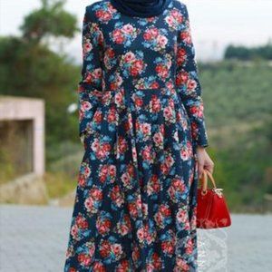 Denim Floral Dress
